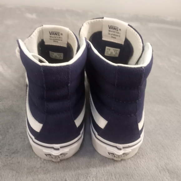 Vans Men's Blue and White High-Top Sneakers Size 7 - Picture 2 of 9
